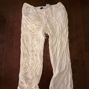H&M Women's White Wide Leg Pants